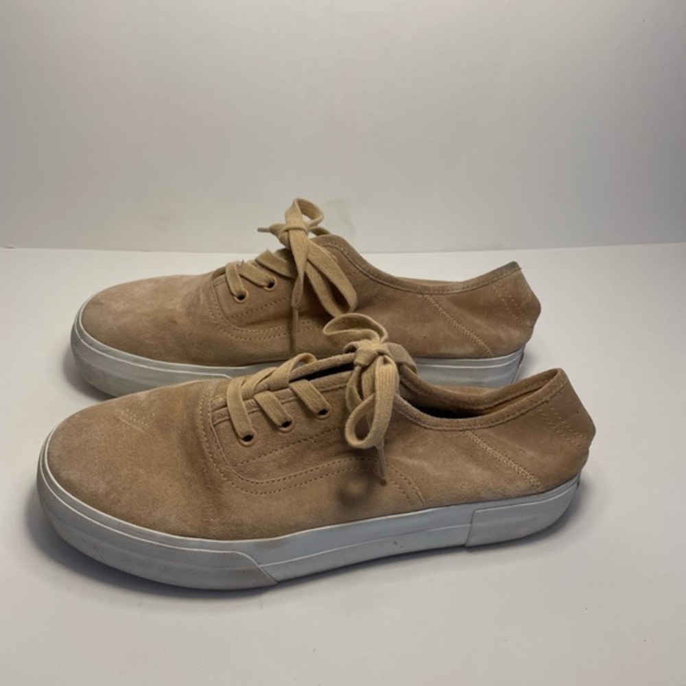 VINCE‎ nude platform suede sneakers